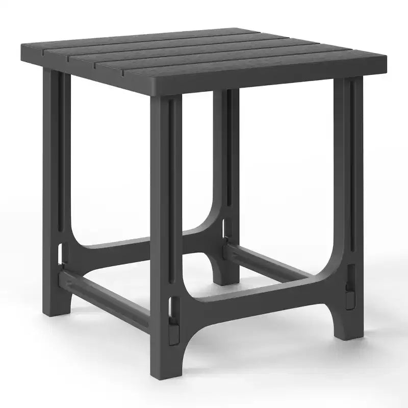 WestinTrends Azura 3-Piece HDPE Outdoor Patio Adirondack Chair with Ottoman and 18 Side Table Set, Gray