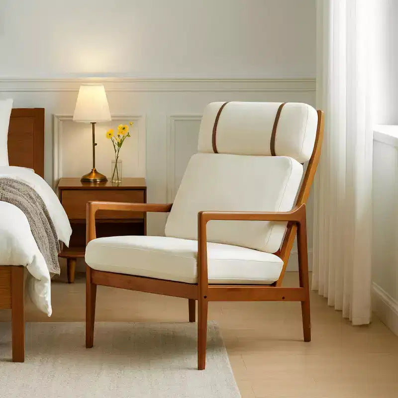 Poltrona d'Accento Mid-Century Moderna – Beige