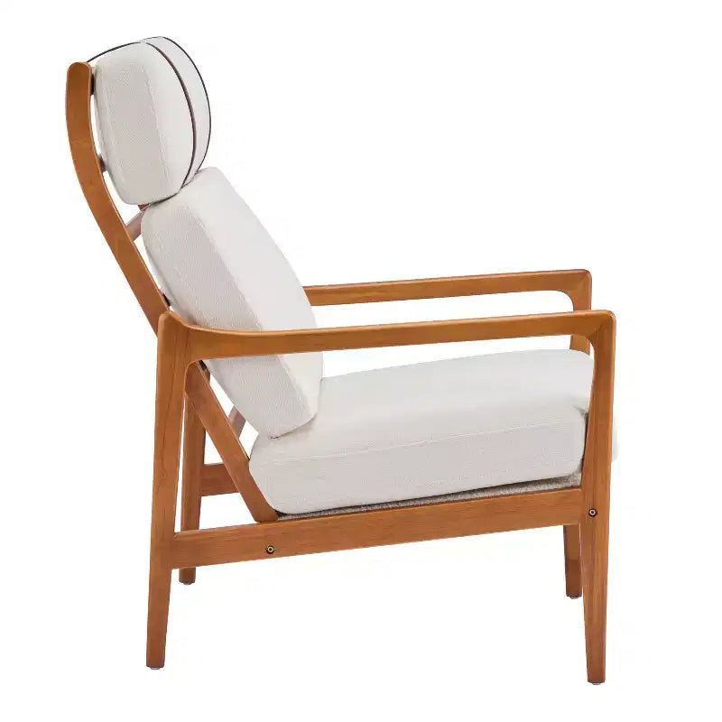 Poltrona d'Accento Mid-Century Moderna – Beige
