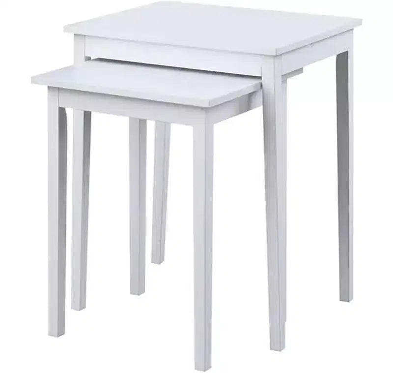 Tavolino rettangolare in legno bianco