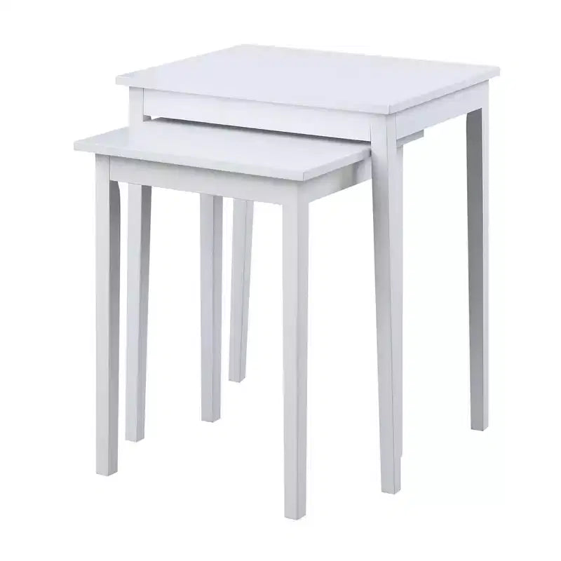 Tavolino rettangolare in legno bianco