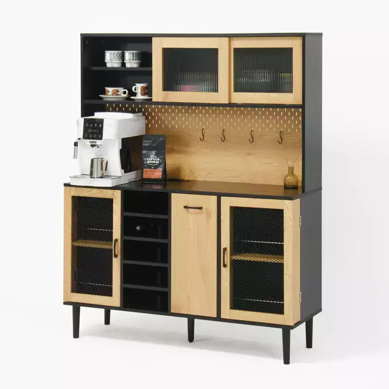 Credenza in legno a 4 ante e 2 cassetti