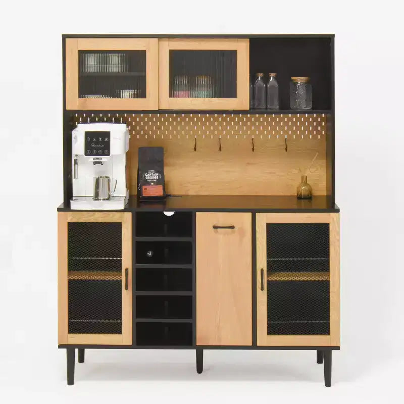 Credenza in legno a 4 ante e 2 cassetti