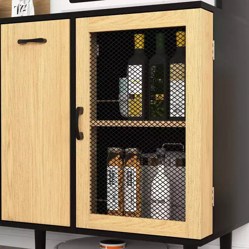 Credenza in legno a 4 ante e 2 cassetti