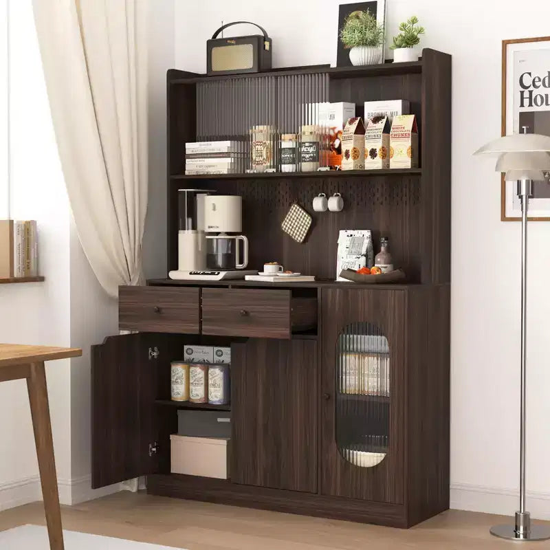 Credenza in legno a 4 ante e 2 cassetti
