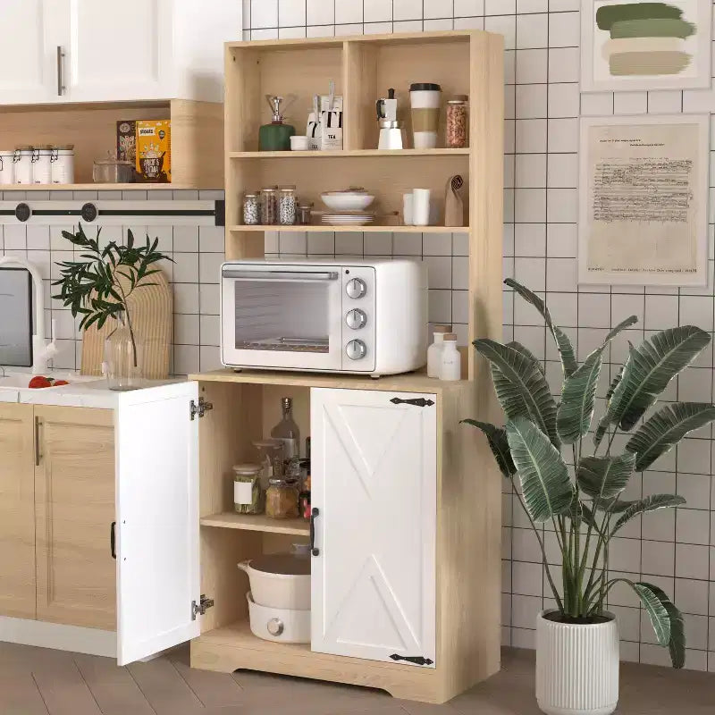 Credenza in legno a 4 ante e 2 cassetti