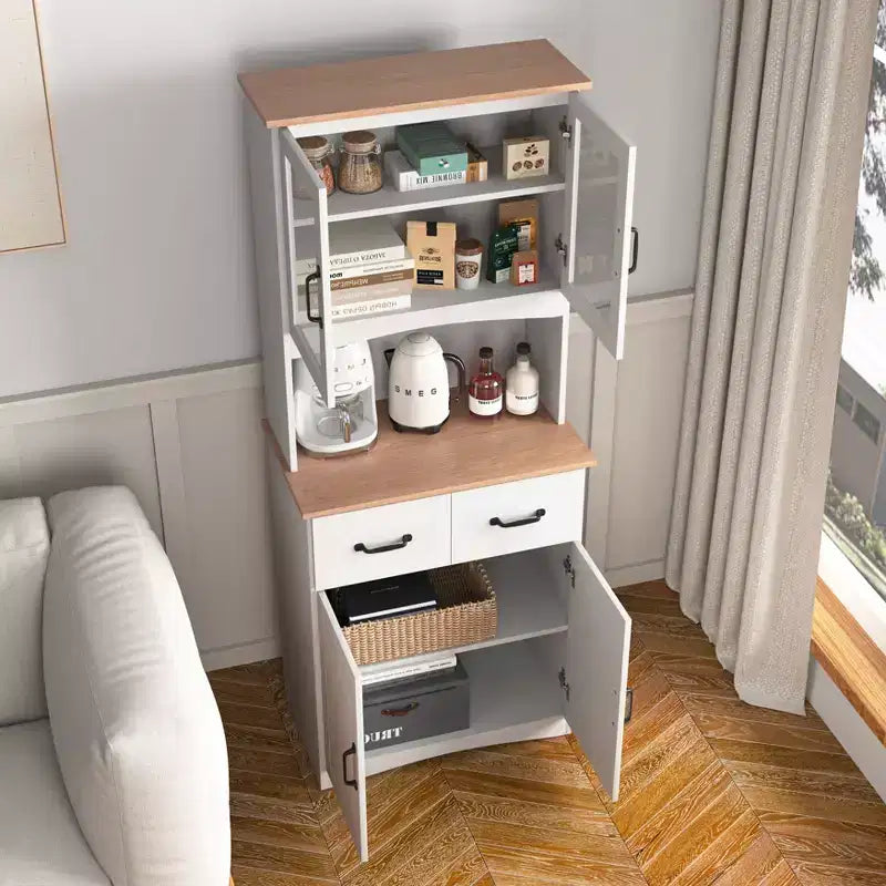 Credenza in legno a 4 ante e 2 cassetti