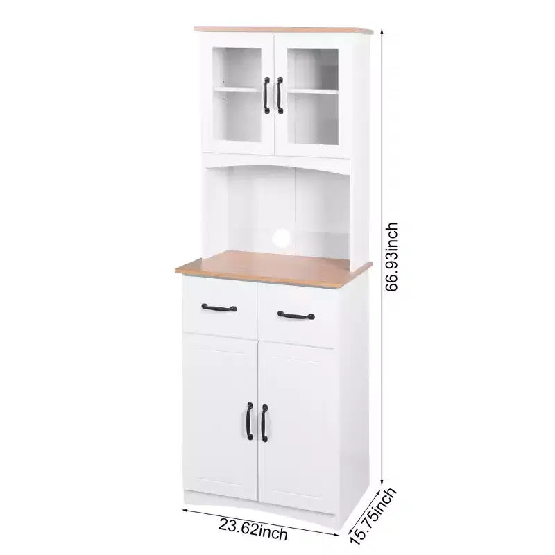 Credenza in legno a 4 ante e 2 cassetti