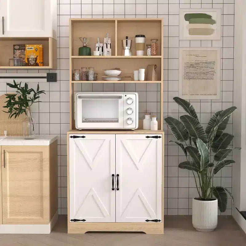 Credenza in legno a 4 ante e 2 cassetti