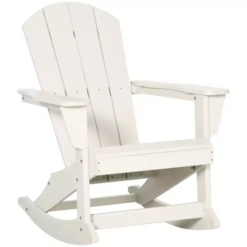 Outdoor Rocking Chair, HDPE Adirondack Porch Rocker Chair for Garden, Patio
