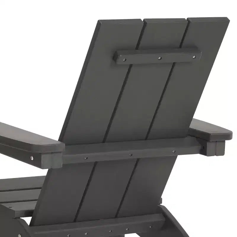 WestinTrends Ashore Kids Outdoor HDPE Plastic Modern Adirondack Patio Chairs with Cup Holders (Set of 2)