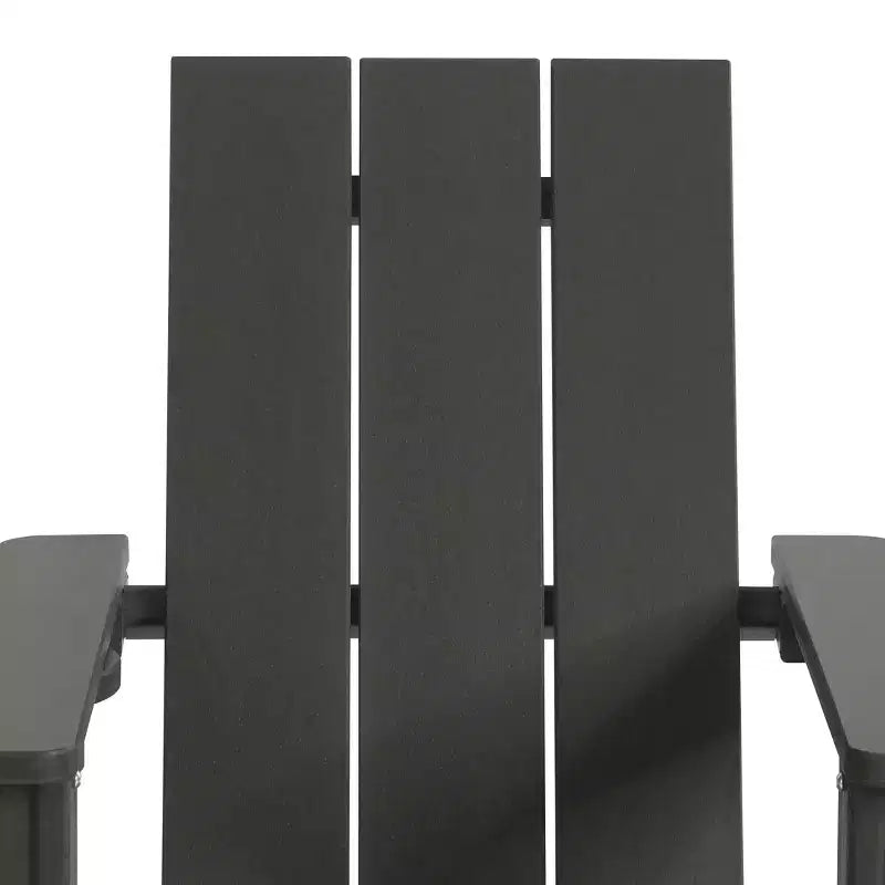 WestinTrends Ashore Kids Outdoor HDPE Plastic Modern Adirondack Patio Chairs with Cup Holders (Set of 2)