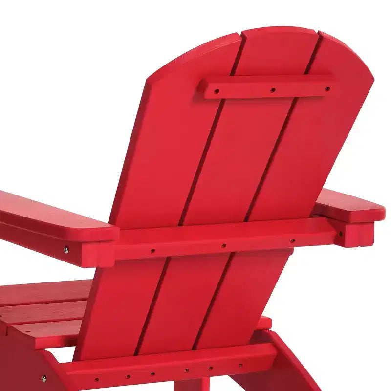 WestinTrends Malibu 3-Piece Kids HDPE Adirondack Chairs Set with Square Side Table and Cup Holders