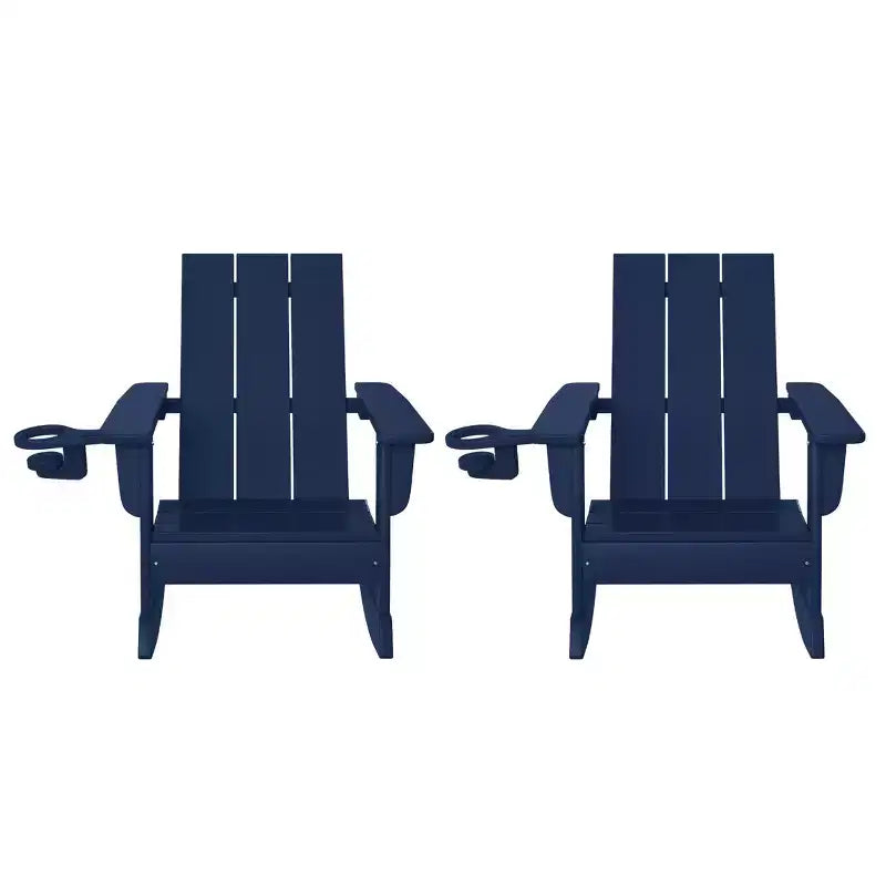 WestinTrends Ashore Chaises à bascule modernes Adirondack en plastique HDPE pour enfants (Lot de 2)