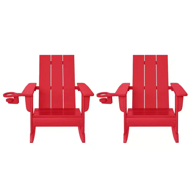 WestinTrends Ashore Chaises à bascule modernes Adirondack en plastique HDPE pour enfants (Lot de 2)