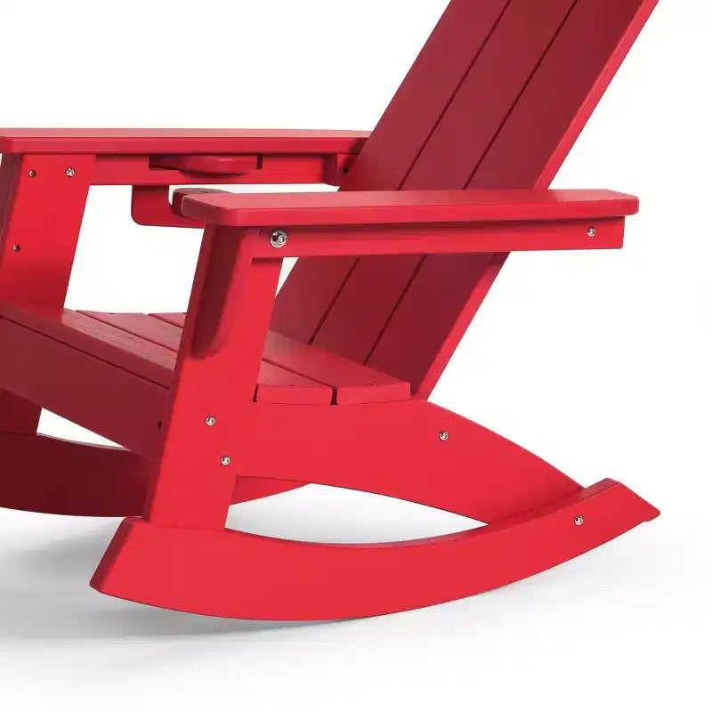 WestinTrends Ashore Chaises à bascule modernes Adirondack en plastique HDPE pour enfants (Lot de 2)