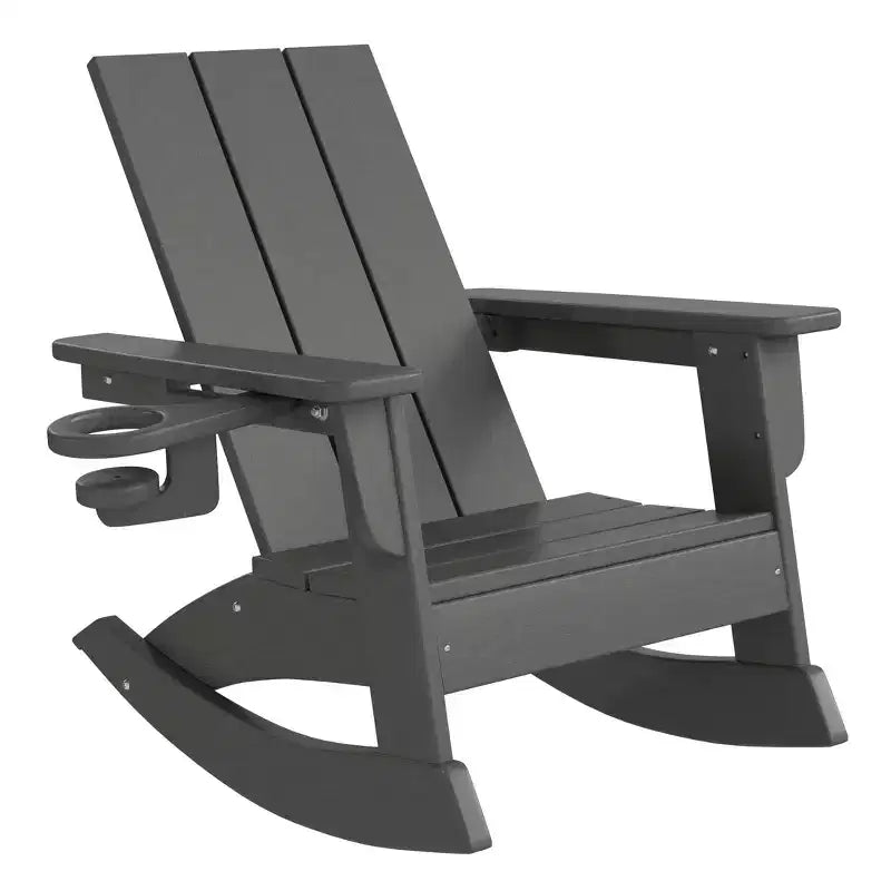 WestinTrends Ashore Chaises à bascule modernes Adirondack en plastique HDPE pour enfants (Lot de 2)