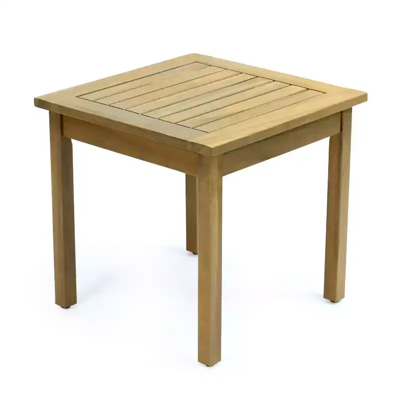 JONATHAN Y Archer 18.9 Modern Classic Square Slatted Solid Acacia Wood Indoor/Outdoor Adirondack Side Table