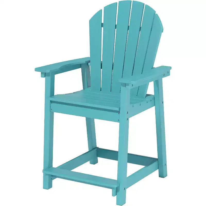 Tree City Tall Adirondack Bar Chair, Outdoor Counter-Height Chair for Patio & Deck, Heavy-Duty HDPE All-Weather Chair