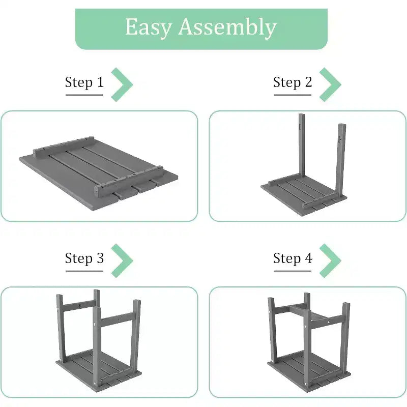 Table d'appoint d'extérieur Tree City, 45 cm, résistante aux intempéries, en HDPE, pour chaise Adirondack, petite table durable pour véranda, jardin et cour