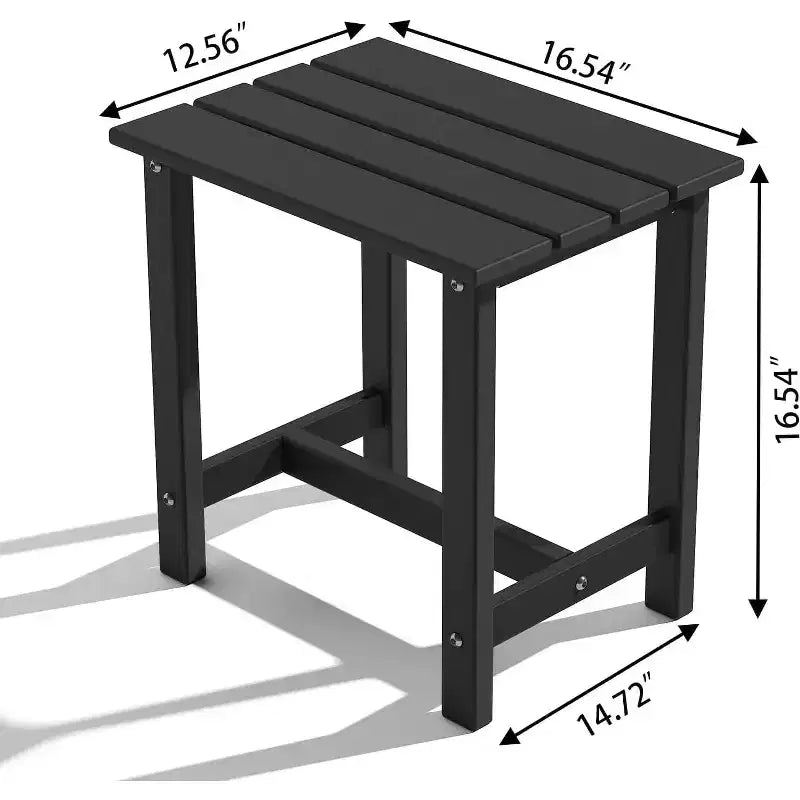 Table d'appoint d'extérieur Tree City, 45 cm, résistante aux intempéries, en HDPE, pour chaise Adirondack, petite table durable pour véranda, jardin et cour