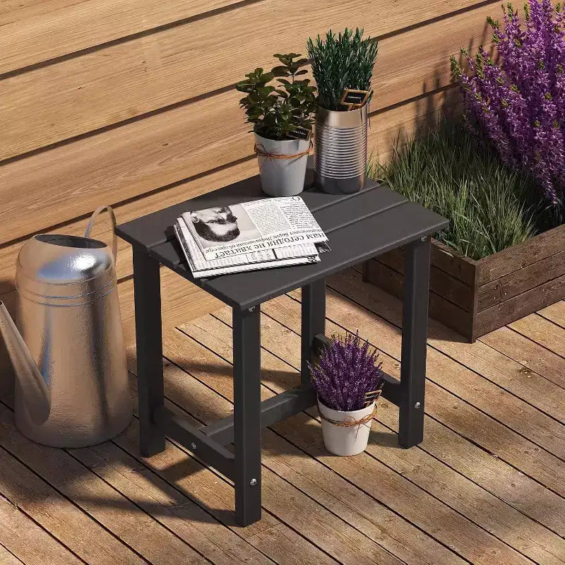 Table d'appoint d'extérieur Tree City, 45 cm, résistante aux intempéries, en HDPE, pour chaise Adirondack, petite table durable pour véranda, jardin et cour