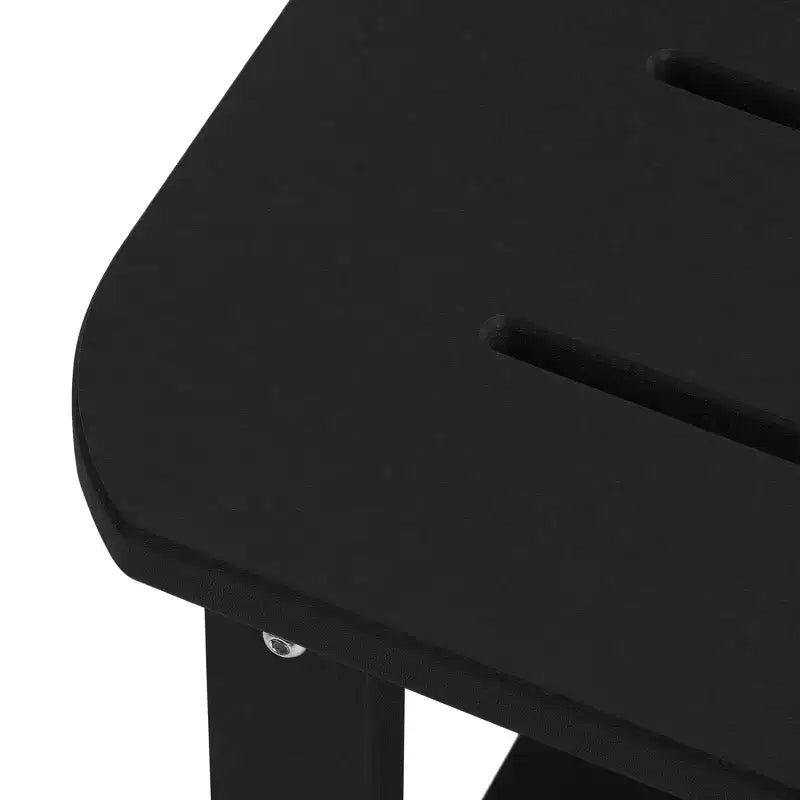 WestinTrends Aruba 2-Tier Outdoor HDPE Modern Adirondack Square Patio Side Table, Turquoise