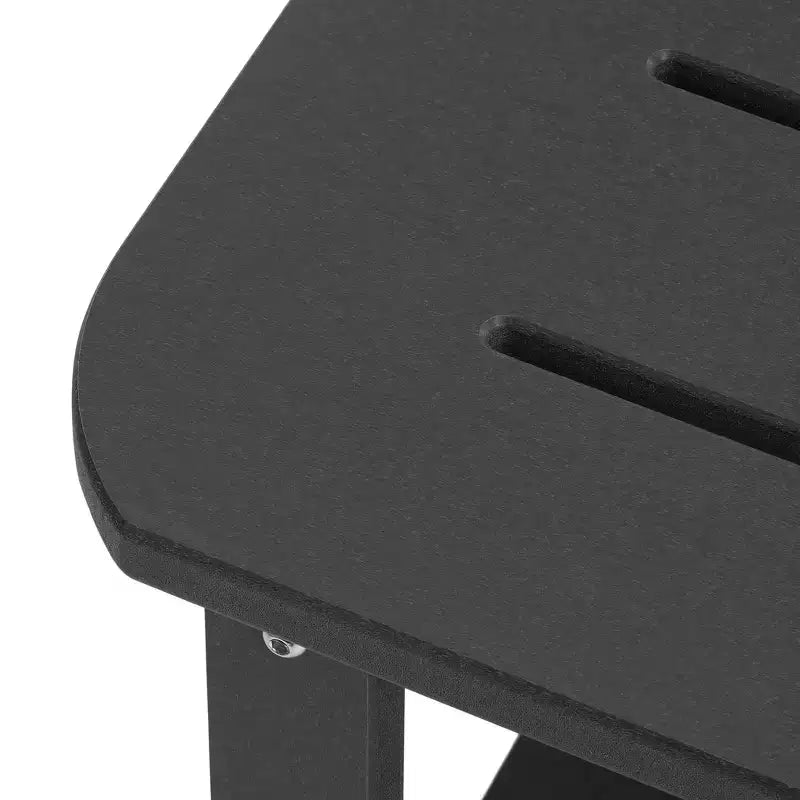 WestinTrends Aruba 2-Tier Outdoor HDPE Modern Adirondack Square Patio Side Table, Turquoise