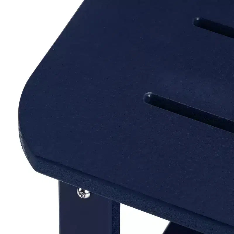 WestinTrends Aruba 2-Tier Outdoor HDPE Modern Adirondack Square Patio Side Table, Turquoise