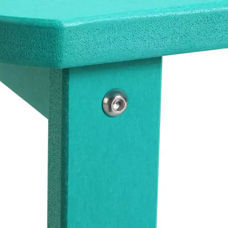 WestinTrends Aruba 2-Tier Outdoor HDPE Modern Adirondack Square Patio Side Table, Turquoise