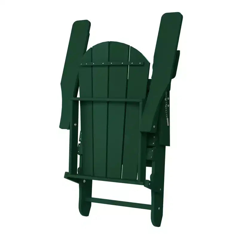 WestinTrends Malibu 2-Piece Outdoor Folding Adjustable Adirondack Chair with Cup Holder & Hideaway Ottoman and 18 Side Table