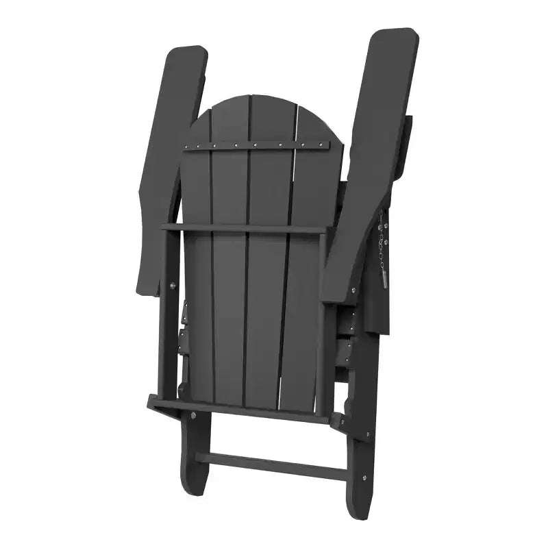 WestinTrends Malibu 2-Piece Outdoor Folding Adjustable Adirondack Chair with Cup Holder & Hideaway Ottoman and 18 Side Table