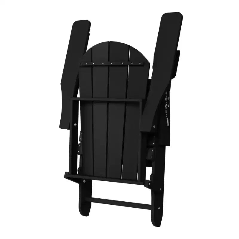 WestinTrends Malibu 2-Piece Outdoor Folding Adjustable Adirondack Chair with Cup Holder & Hideaway Ottoman and 18 Side Table