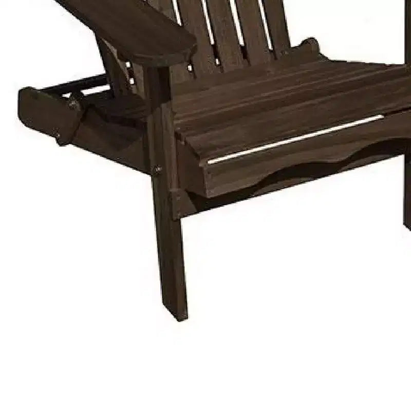 Royal Hampton Outdoor Adirondack Chair, Slatted Back, Weathered Gray Wood