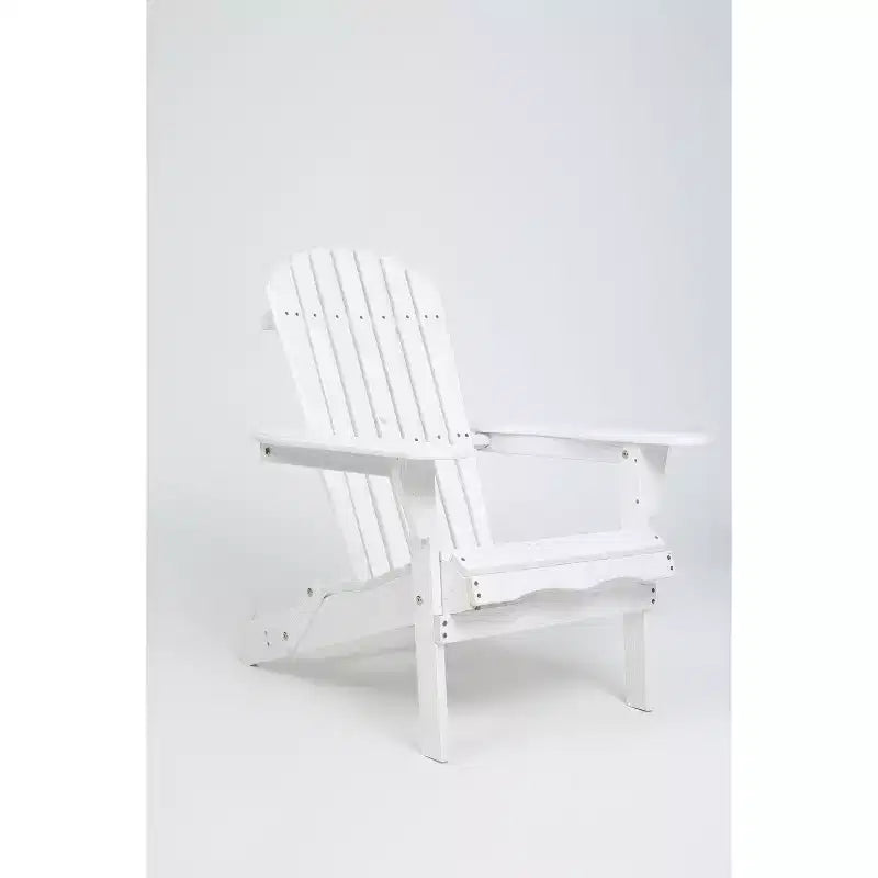 Okak Outdoor Adirondack Chair with Wooden Frame Set of 2, Foldable Outdoor Chair with FIxed Arms, Porch Chairs for Garden, Lawn, Backyard