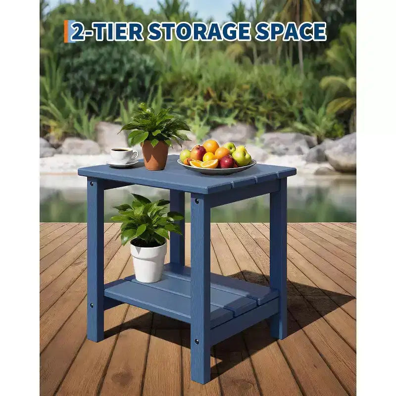 Modern HDPE Adirondack Chair, 380LB Oversized All-Weather Poly Lumber Outdoor Chair with Wood Grain, for Patio, Fire Pit & Pool