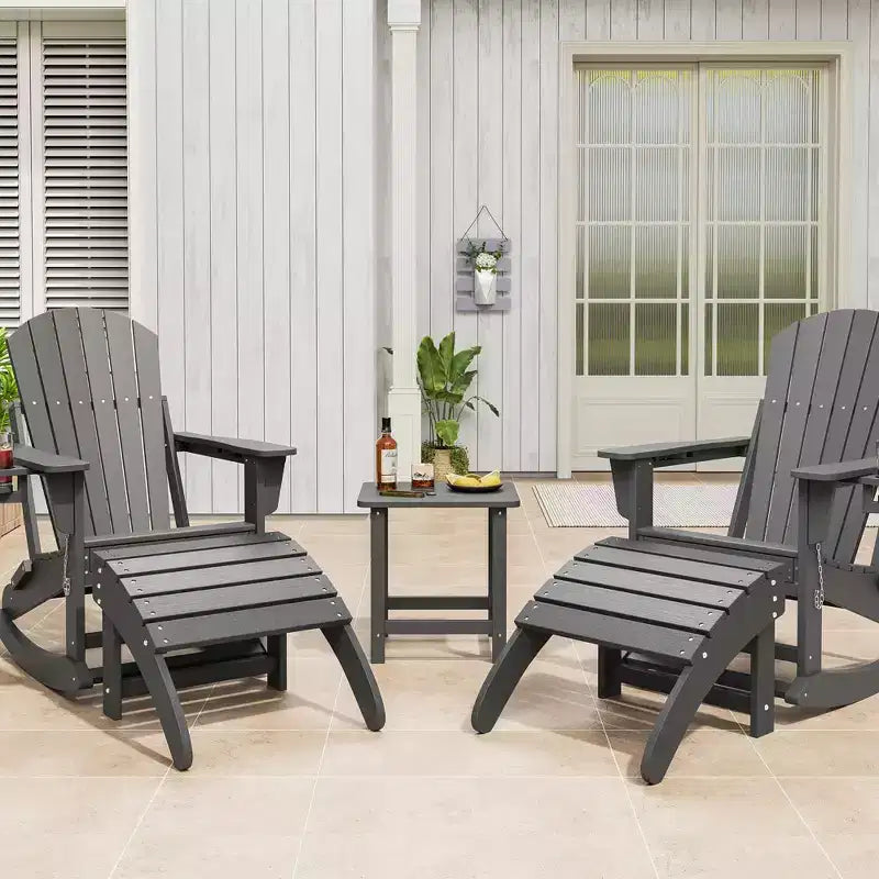 COZONY Portable Adirondack Ottoman Foot Rest, 1/2/4 pack HDPE Weather-Resistant Outdoor Footstool for Adirondack Chair, Patio, Porch, Pool & Backyard