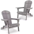 TUYOHW Foldable Patio Adirondack Chair,Set of 2,Oversized Accent Chair for Porch,Garden & Backyard,Outdoor Lounge Chair,330lbs Capacity