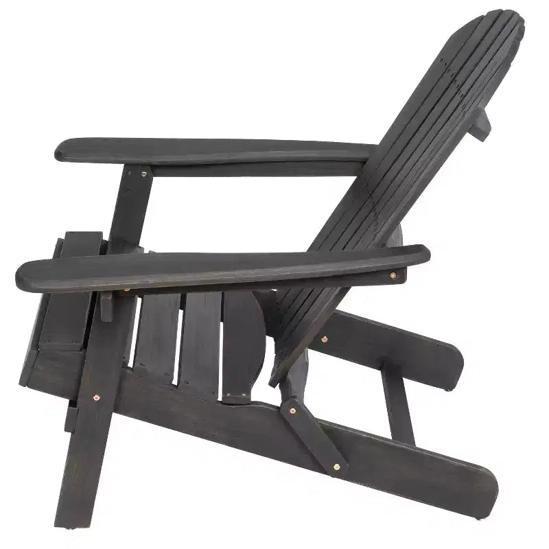TUYOHW Rustic Patio Adirondack Chair,Premium Acacia Accent Chair for Porch,Garden & Backyard,Outdoor Lounge Chair,300lbs Capacity