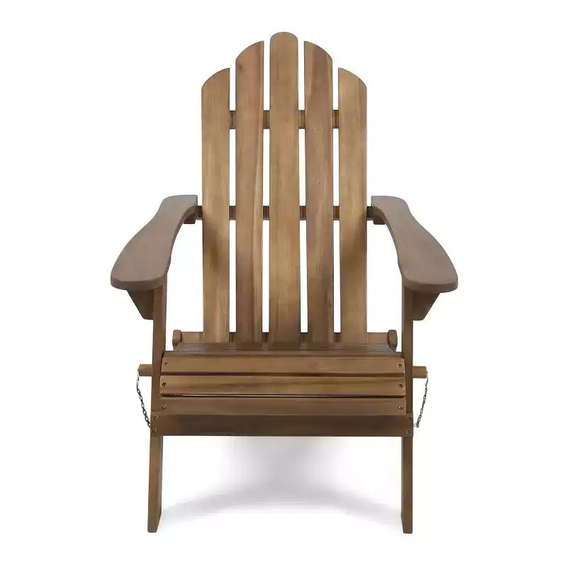 Chaise Adirondack Premium en acacia TUYOHW, lot de 1, chaise Adirondack pliable, chaise de loisirs de style bohème avec dossier haut pour porche, jardin et cour arrière