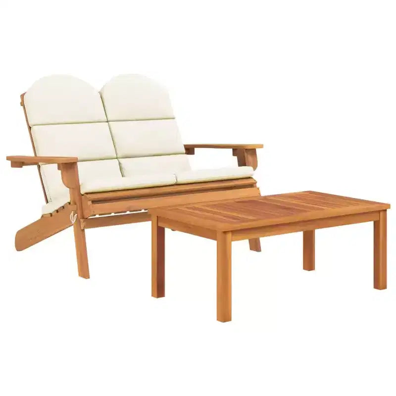 vidaXL Garden Lounge Set Brown Solid Acacia wood Standard Foldable