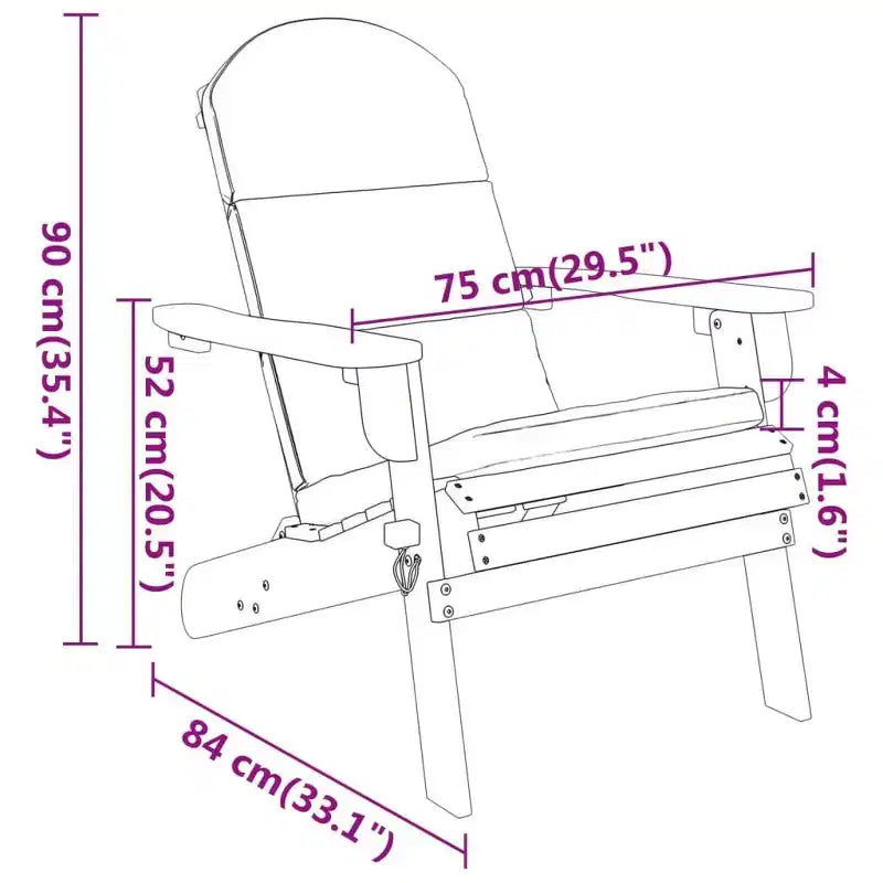 vidaXL Garden Lounge Set Brown Solid Acacia wood Standard Foldable