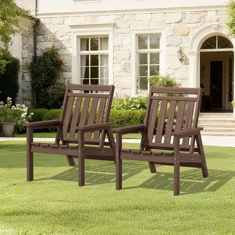 Hyleory HDPE Patio Adjustable Adirondack Chair, All Weather Outdoor Chair(2-Pack)