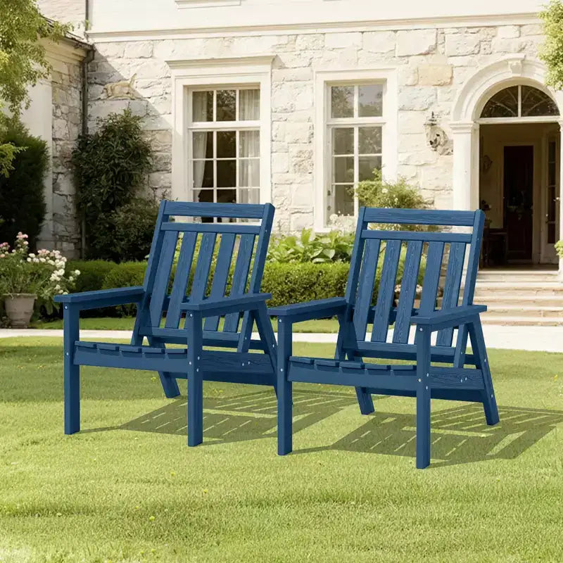 Hyleory HDPE Patio Adjustable Adirondack Chair, All Weather Outdoor Chair(2-Pack)