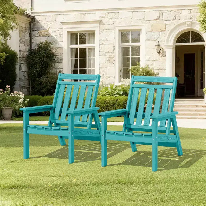 Hyleory HDPE Patio Adjustable Adirondack Chair, All Weather Outdoor Chair(2-Pack)
