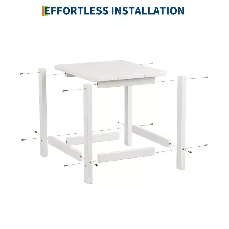 GustoWave Outdoor HDPE Square Side Table - Adirondack Style Patio End Table for Beach,Pool,Garden, Balcony, Porch