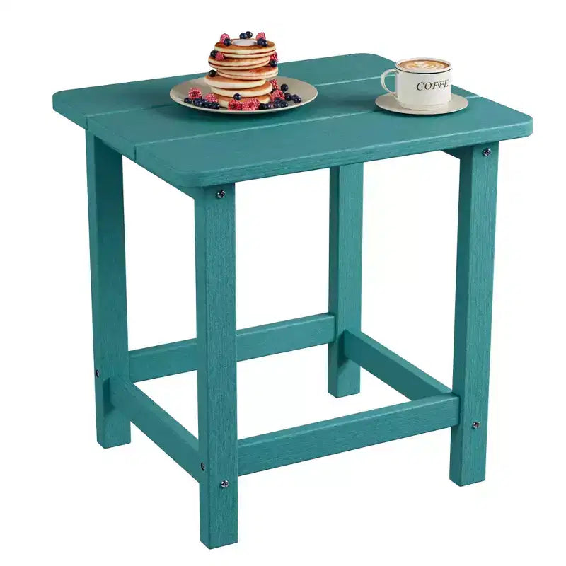GustoWave Outdoor HDPE Square Side Table - Adirondack Style Patio End Table for Beach,Pool,Garden, Balcony, Porch