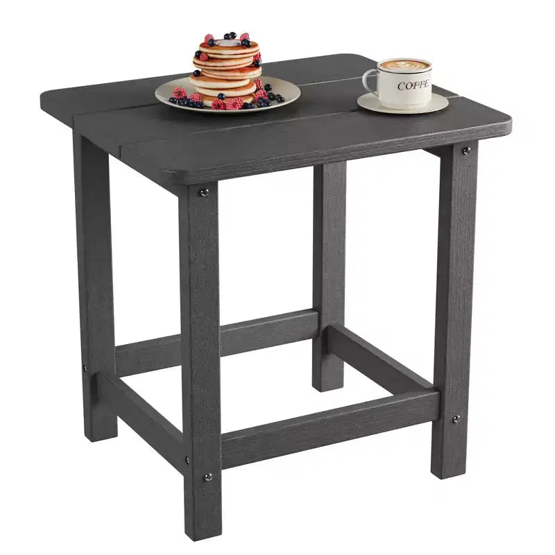 GustoWave Outdoor HDPE Square Side Table - Adirondack Style Patio End Table for Beach,Pool,Garden, Balcony, Porch