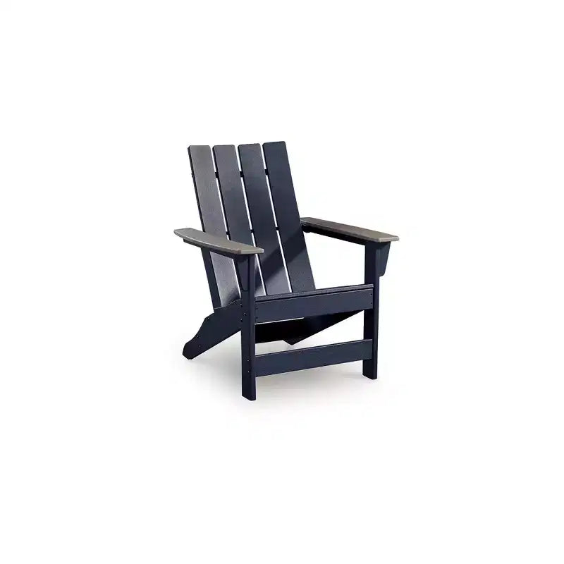 Signature Design by Ashley Mabry Shores Adirondack Chair, Outdoor Patio Chair, Navy Blue MEGA-TUFF HDPE