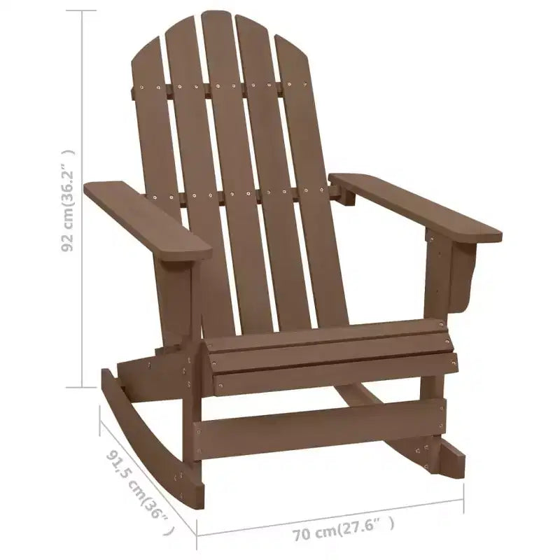 vidaXL Adirondack Rocking Chair Lounge Patio Chair for Garden Solid Wood Fir